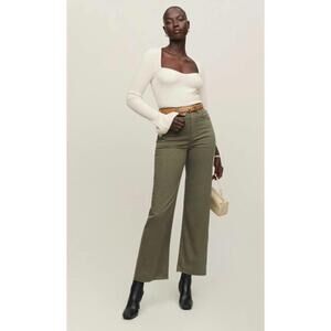 Reformation Emma High Rise Wide Leg Jeans in Kalamata Size 29